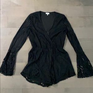Black lace romper